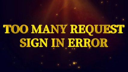 Too Many Requests |Too Many Requests Outlook \Hotmail Error | Microsoft Login Issue