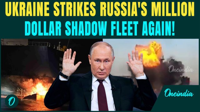 Ukraine’s BIG Drone Attack at Sea: Second Russian Shadow-Fleet Tanker Hit in 24 Hours | VIDEO