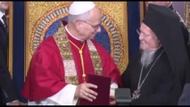 Papa Leone prega con il Patriarca di Costantinopoli Bartolomeo I