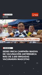 Sedes inicia campaña masiva de vacunación antirrábica Más de 2.000 brigadas vacunarán mascotas