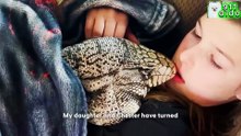 Girl And Lizard Have Adorable After-School Routine