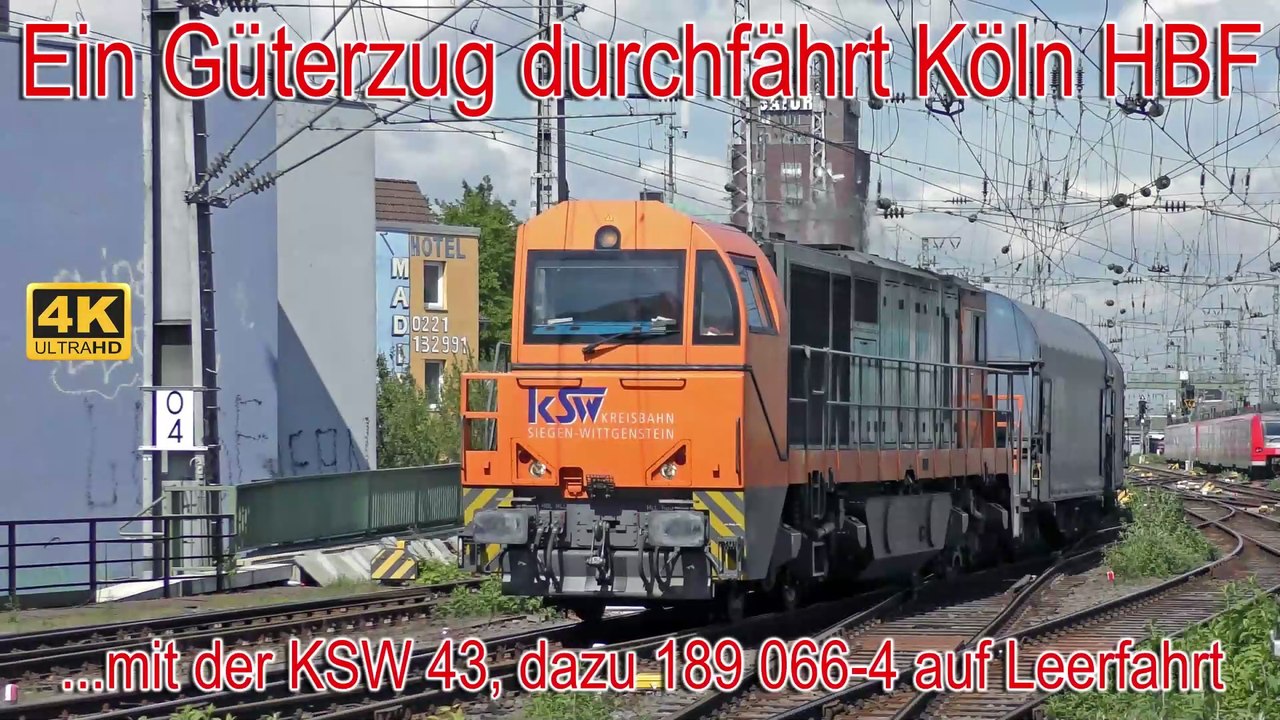 Ein Güterzug der KSW in Köln HBF