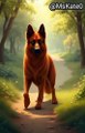 Red German shepherd Barking