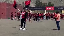 Confira a entrada dos flamenguistas no estádio em Lima