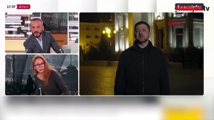 Zelenskiy ile canlı yayına bağlanan Fransız TV kanalında bomba alarmı şoku! Binayı boşalttılar