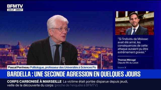 Agression de Jordan Bardella: C'est assez coutumier , analyse Pascal Perrineau, politologue, au sujet des agressions sur les hommes politiques en campagne
