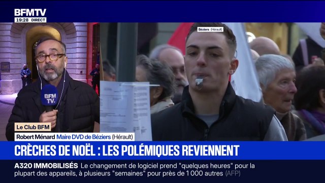 Crèche de Noël à Béziers: C'est un moment de consensus, ce n'est pas du prosélytisme religieux , se défend Robert Ménard, maire DVD de Béziers