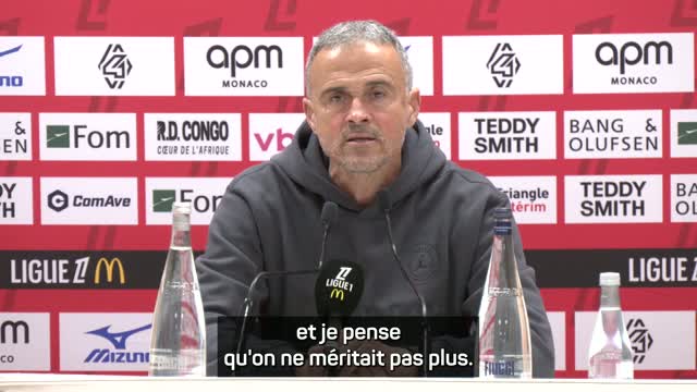PSG - Luis Enrique : "Notre plus mauvais match de la saison"