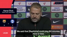Flick delighted to have Raphinha and Pedri back for Barca