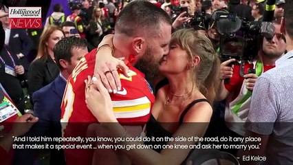 Travis Kelce's Dad Spills Details on Son's Engagement to Taylor Swift | THR News Video