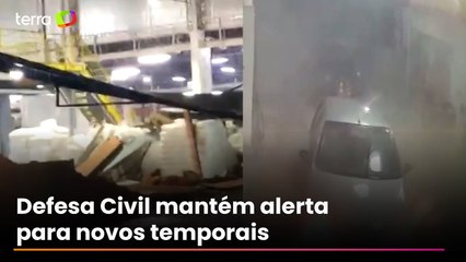 Temporal com ventos fortes causa estragos em Videira, no Oeste de SC