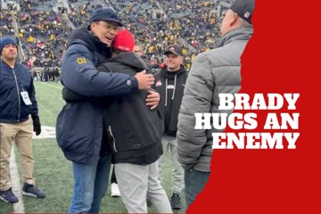 Tom Brady hugs an Ohio State coach in a move that will upset Michigan fans