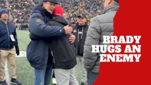 Tom Brady hugs an Ohio State coach in a move that will upset Michigan fans