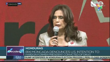 Honduras | Rixi Moncada denounces US intention to pardon former president convicted of drug