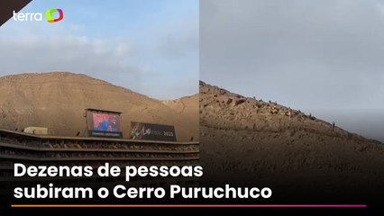 Torcedores sobem montanha para ver final da Libertadores em Lima