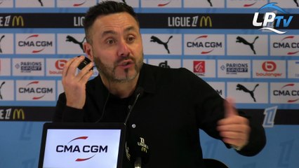 OM - De Zerbi : "Ce match nul est difficile à accepter, mais il doit nous faire progresser"