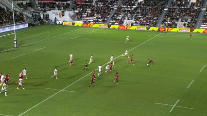 TOP 14 - Essai de Teddy BAUBIGNY (RCT) - RC Toulon - US Montauban