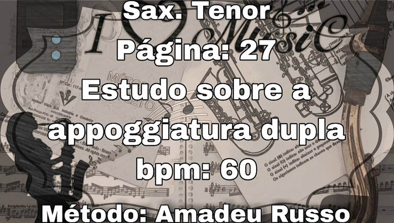Página: 27 Estudo sobre a appoggiatura dupla - Sax. Tenor [60 bpm]