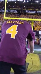 ASU Crowd goes wild for Cam on Scooter