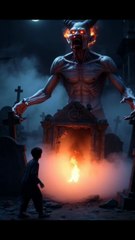 Khooni Jinn Qabr Se Nikla! 😱🔥|Qabr Se Aag-Wala Jinn! #HorrorShorts #JinnAttack