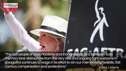 'Suits' Star Patrick J. Adams Apologizes For Posting Throwback Photos Amid Actors Strike | THR News Video