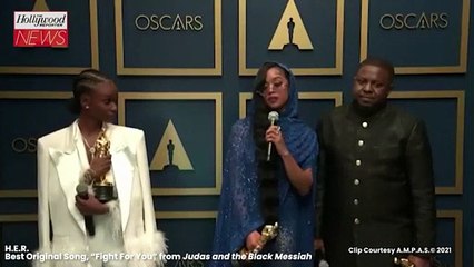H.E.R. on Winning Best Original Song For 'Fight For You' From 'Judas the Black Messiah' | Oscars 2021