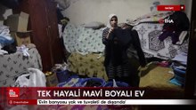 Hatay'da tek odalı evde hayat mücadelesi veren Meryem'in tek hayali mavi boyalı bir oda