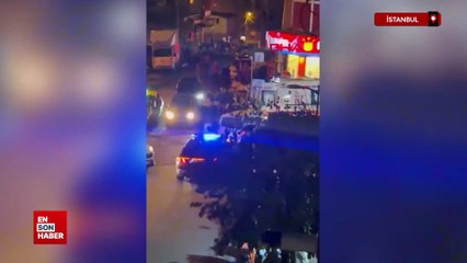 İstanbul'da düğün salonundaki laf atma kavgası sokağa taştı polis müdahale etti