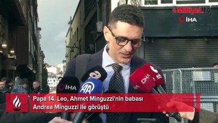 Papa 14. Leo, Ahmet Minguzzi'nin babası Andrea Minguzzi ile görüştü