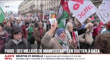 Des milliers de personnes ont manifesté à Paris en soutien à Gaza