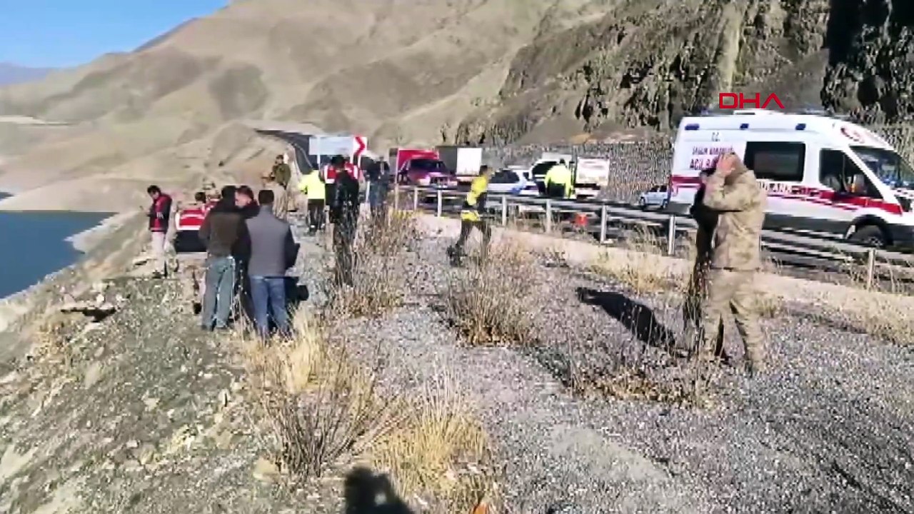 Van'da 3 kişinin içinde bulunduğu bir araç, Zernek Barajı'na uçtu!