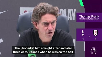 'Not true fans' - Frank fumes over 'unacceptable' Vicario boos