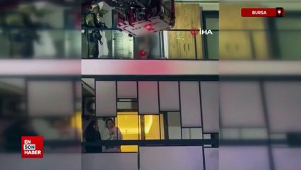 Bursa'da sinir krizi geçiren kadın evi ateşe vermek istedi