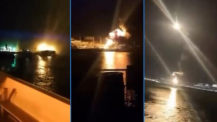 Ukrayna’nın İHA saldırısı Rus limanlarını vurdu: Türk mürettebat anbean kaydetti