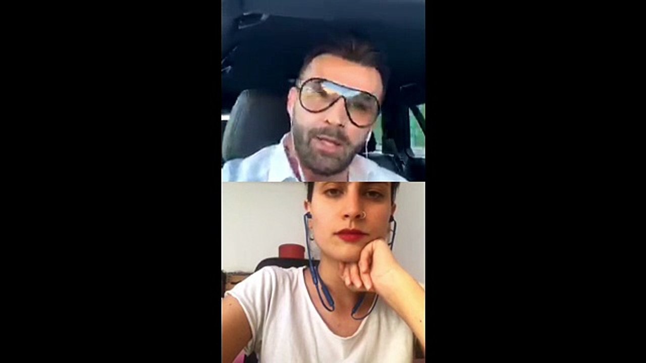 Roy Gigolo con Giulia Zollino in una diretta Instagram