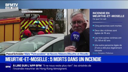 Pascal Schneider, maire de Neuves-Maisons, déplore "une tragédie effroyable" après la mort de cinq personnes dans un incendie