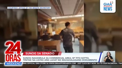 SP Tito Sotto, tiniyak na ligtas ang lahat ng mahahalagang dokumento matapos magkasunog sa Senado | 24 Oras Weekend