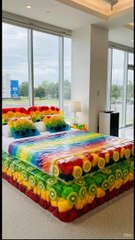 Would you want to sleep in this 🛏️ bed? jelly fruit bed ASMR