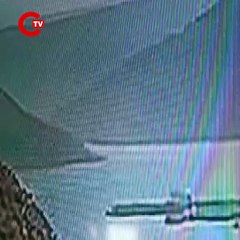 Baraj gölüne uçan otomobilin güvenlik kamerası ortaya çıktı