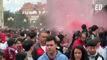 Los antidisturbios intervienen en la concentración de sevillistas