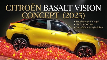 Citroën Basalt Vision: SUV-Coupé 2025 mit starker Optik