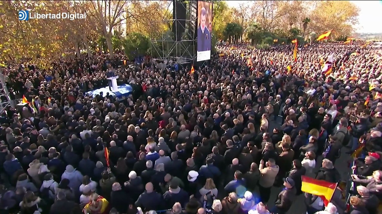 Discurso completo de Feijóo contra el Gobierno y Sánchez en la manifestación de Madrid