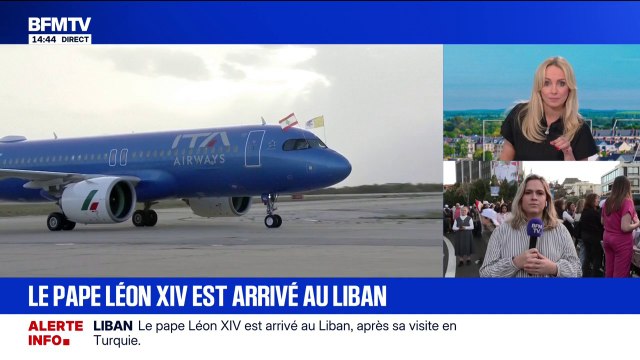 Le pape Léon XIV est arrivé au Liban