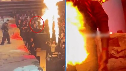 Lvbel C5 konserinde korkutan anlar: Sahneye atlamak isteyen hayranın pantolonu alev aldı