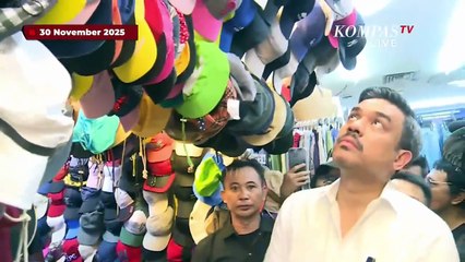 Menteri UMKM Maman Bareng Adian Tinjau Pedagang Thrifting di Pasar Senen