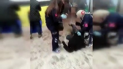 Bursa\'da pazar alanında korku dolu anlar