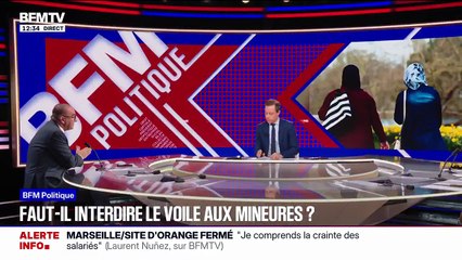 Le ministre de l'Intérieur Laurent Nuñez affirme ne pas être favorable à l'interdiction du port du voile aux mineures dans l'espace public : "Il faut faire attention aux mesures qui seraient trop stigmatisantes"