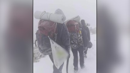 Cuatro montañeros son rescatados con hipotermia por la Guardia Civil en la Sierra de Gredos