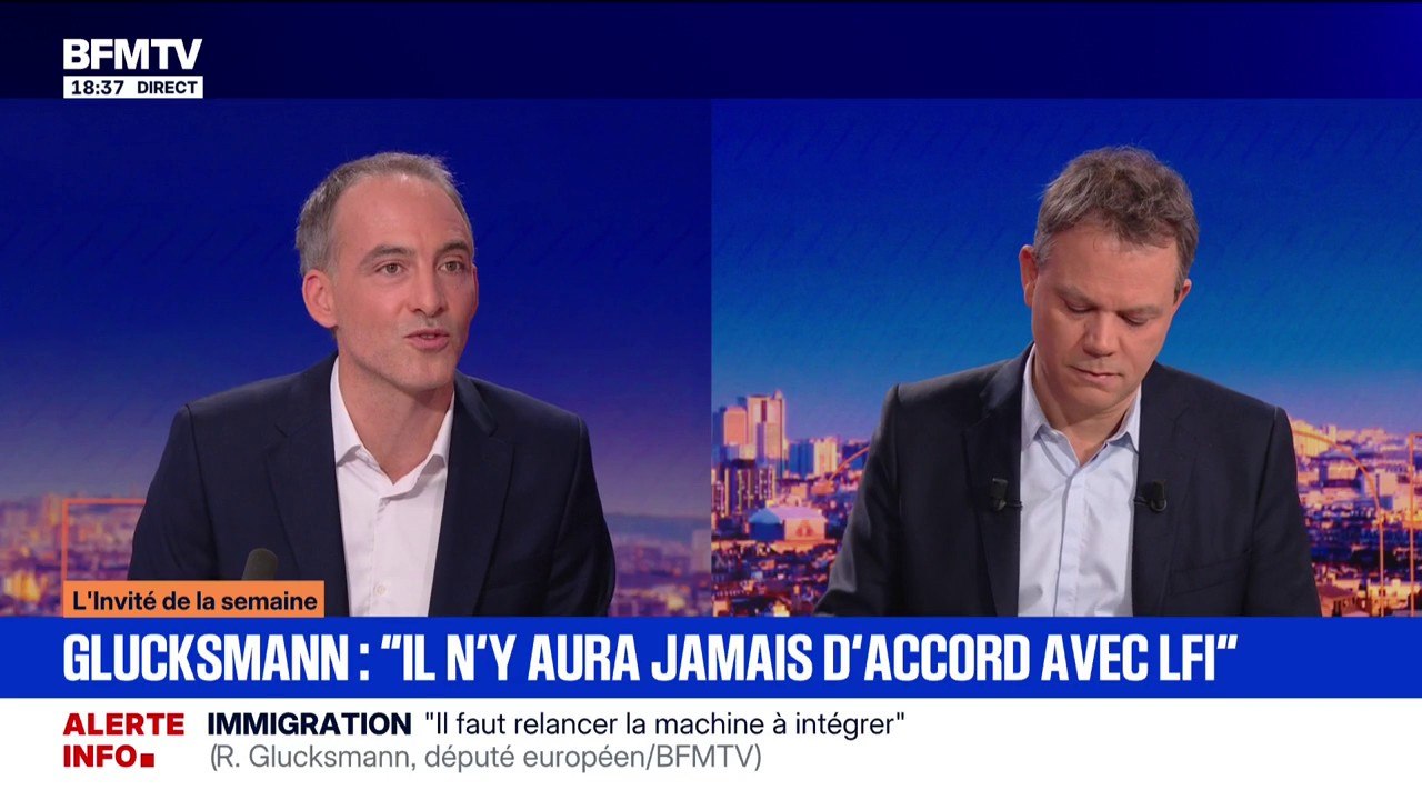 Élection présidentielle: "Il n'y aura jamais d'accord avec Jean-Luc Mélenchon", assure Raphaël Glucksmann