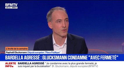 Jordan Bardella visé par un œuf: "Je condamne avec la plus grande fermeté", réagit Raphaël Glucksmann